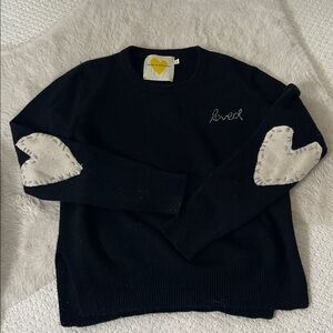 Rosenthal Black Sweater with Crystal Script Logo
